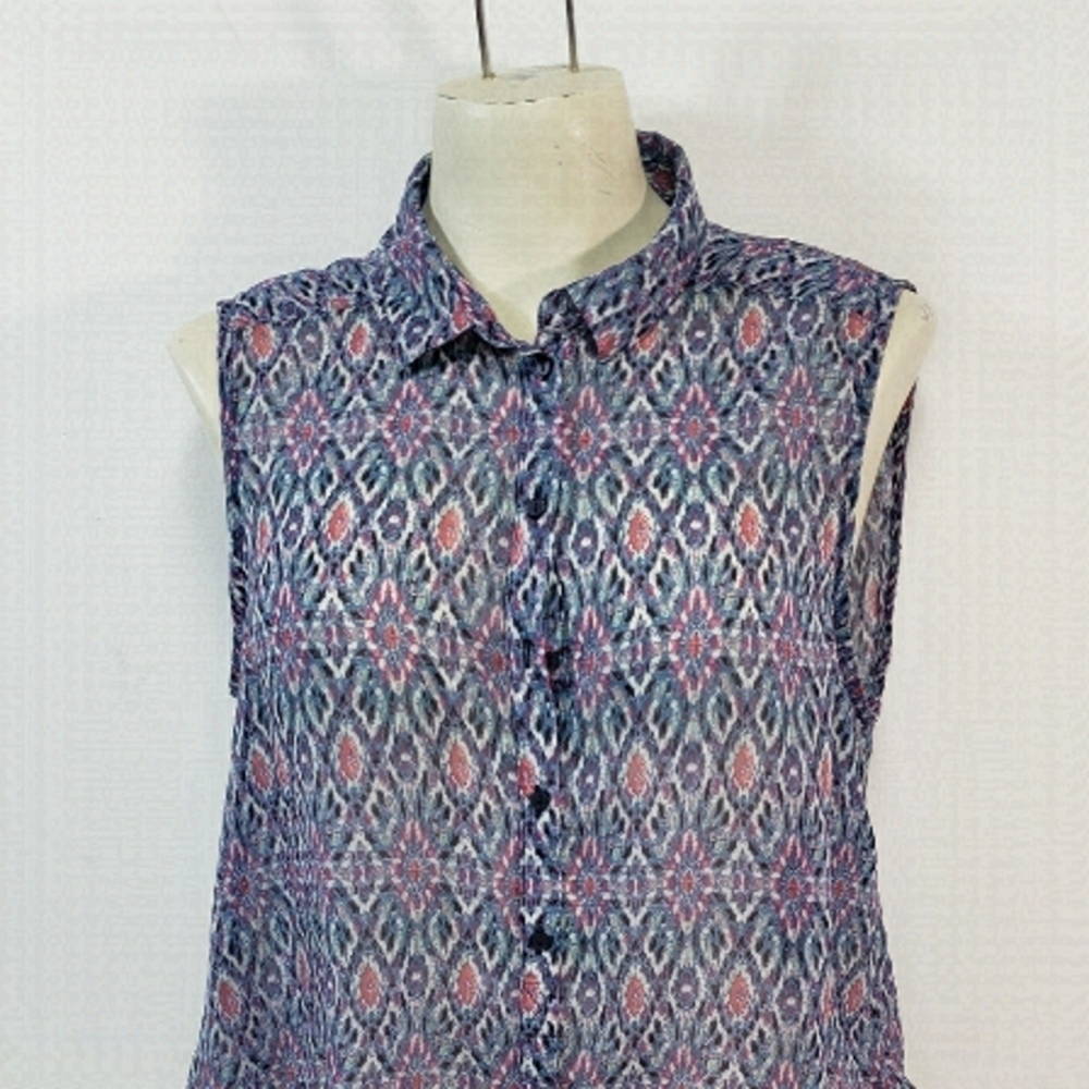 H&M Sheer Button Up Top